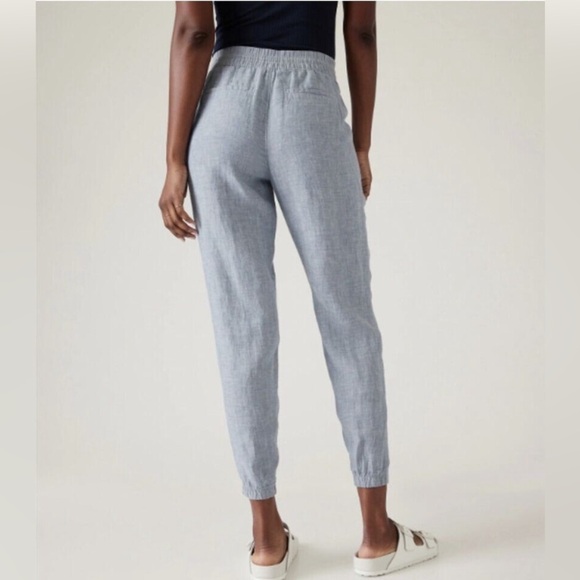 Athleta Retreat Linen High Rise Chambray Jogger - Picture 4 of 9